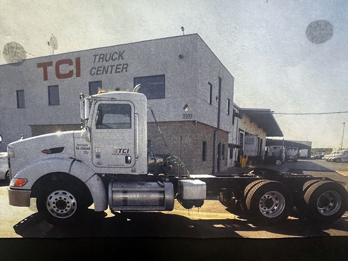 Day Cab in fron tof TCI building, circa 1990s