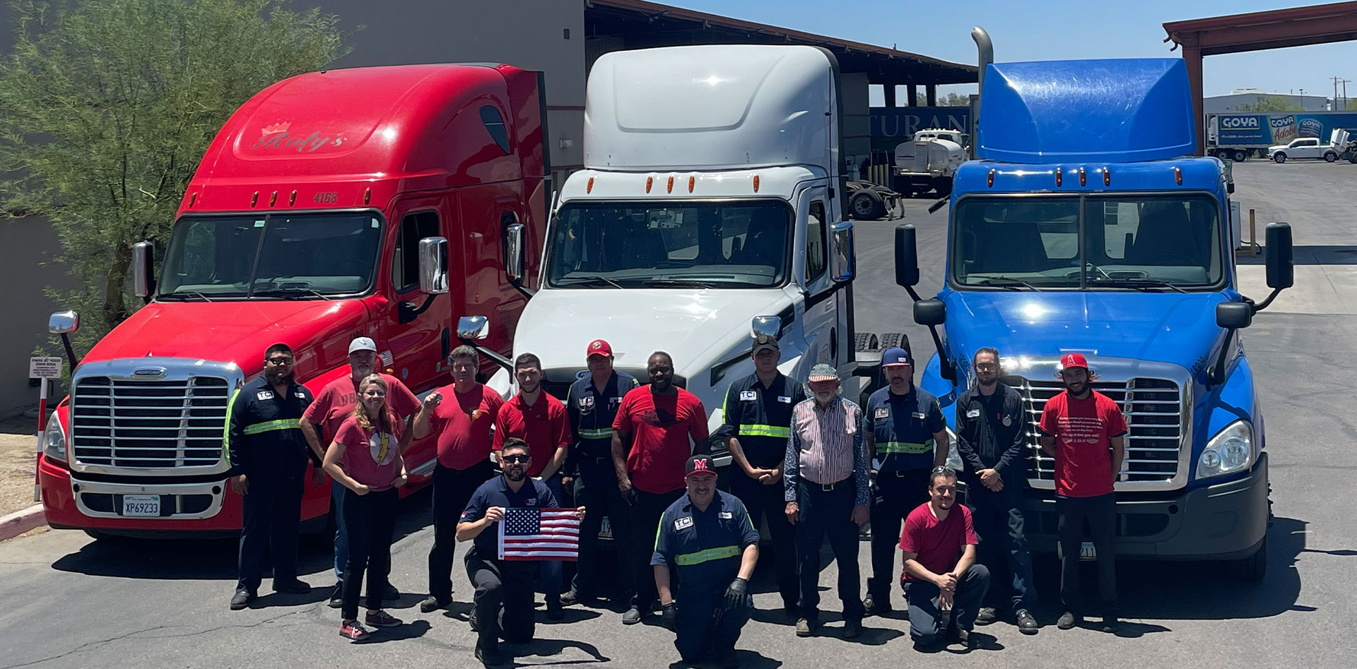 TCI Red, White and Blue Trucks